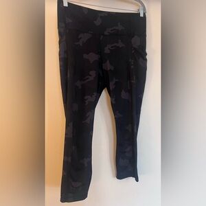 Yogalicious Black Camouflage Ankle Pants